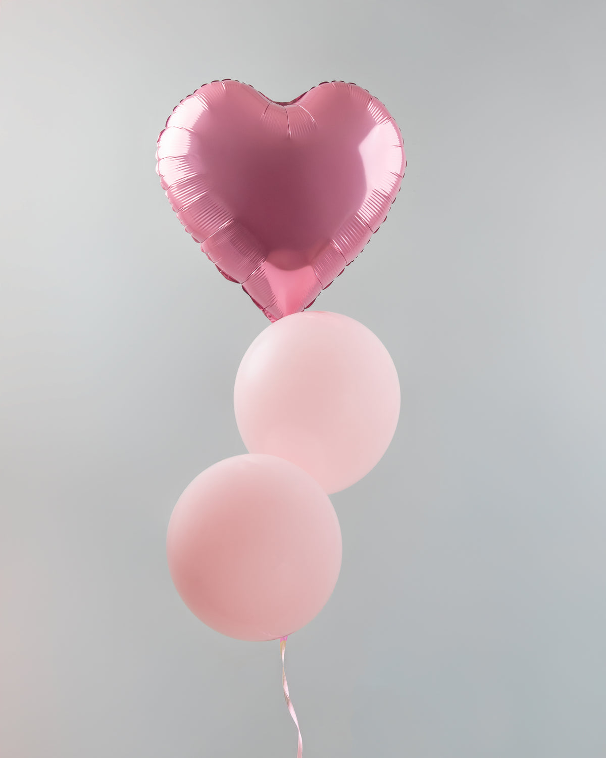 Sweetheart Trio Balloon Set - 3 Pink Light Helium Balloons