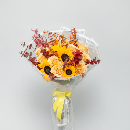 10 roses Golden Sunshine Bouquet