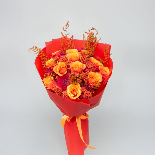 12 roses Autumn Glow Bouquet