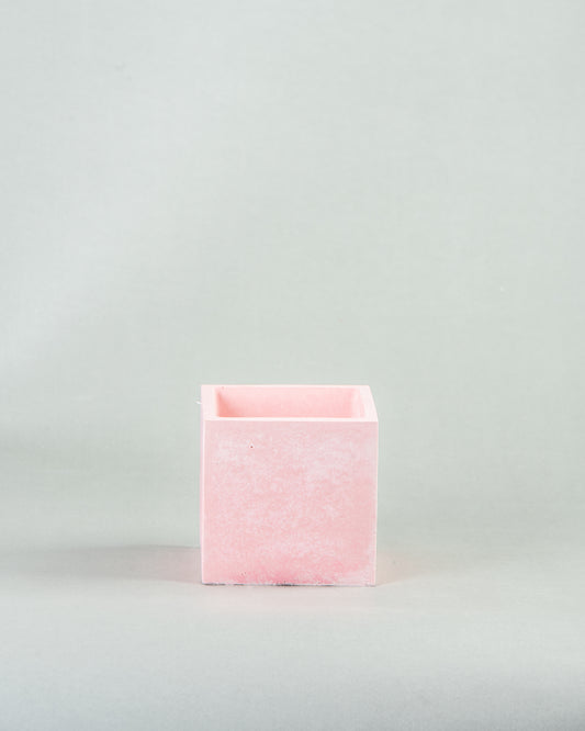 Modern Square Mosaic: Concrete Planters in Six Colors